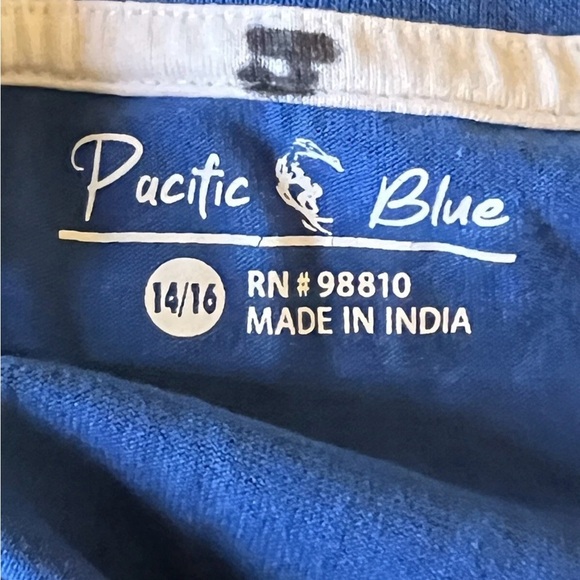 EUC Pacific Blue Level Up T Shirt Size 14/16 Short Sleeve Spring Boys Summer - Picture 4 of 4